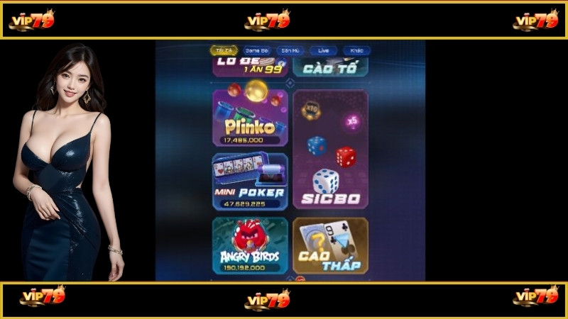 Vip79 mang đến hệ thống game cao cấp